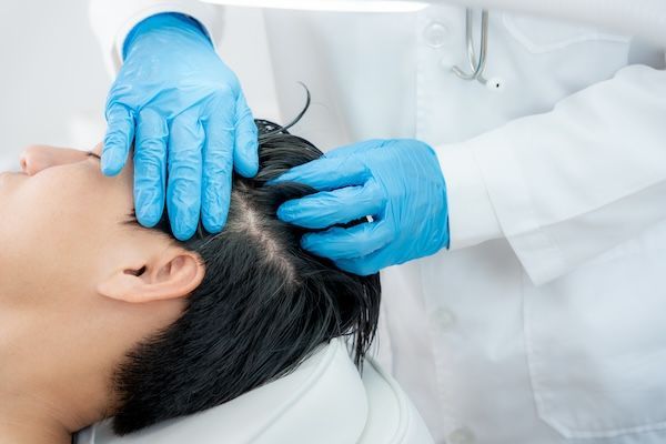 Specialista dei capelli Check-up sulla salute dei capelli per uomini asiatici Perdita di capelli Danneggiati Diradamento Problema Carenza di vitamine Calvizie postpartum Biotina Zinco Disturbi endocrini Squilibrio ormonale