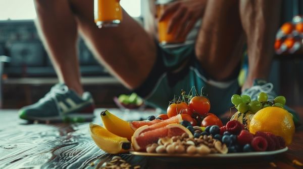 Alimentazione sana con buone abitudini alimentari dopo l'allenamento