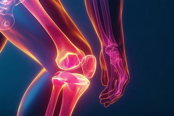 raggi X colori al neon ossa renderizzate in 3D