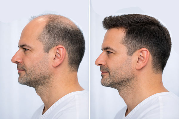 Risultati naturali di un trapianto capelli Italia Roma prima e dopo.