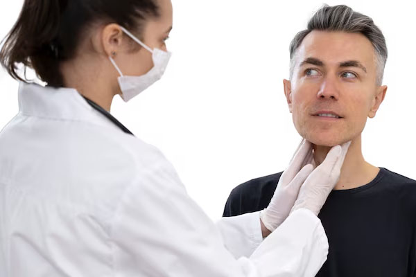 medico che visita un paziente