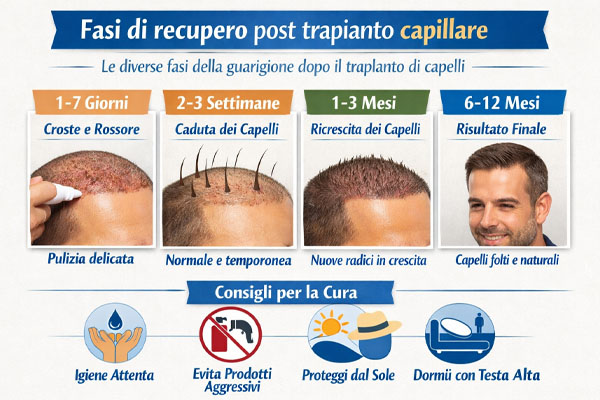 Illustrazione del trapianto di capelli