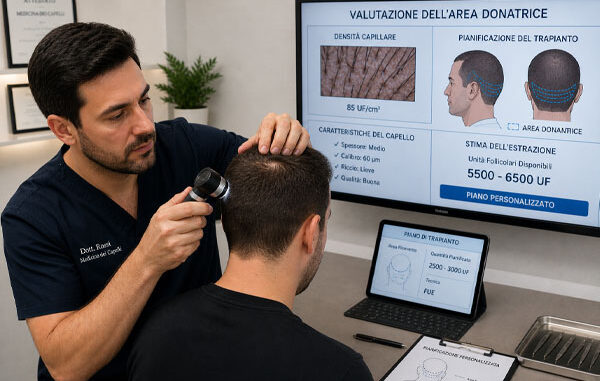 Trapianto di capelli numero di unità follicolari per area da coprire