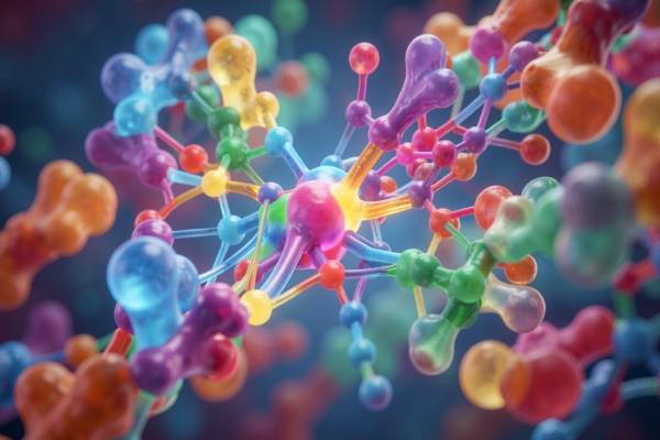 Diagramma scientifico della membrana cellulare con il recettore ACVR1 e le proteine BMP