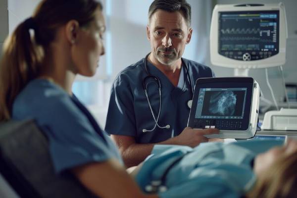 Paziente sottoposto a screening vascolare non invasivo tramite risonanza magnetica in ambiente clinico