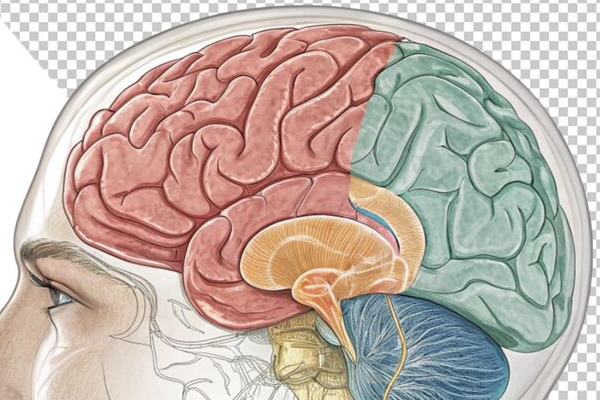 Immagine schematica del cervello che evidenzia le zone coinvolte nella sindrome