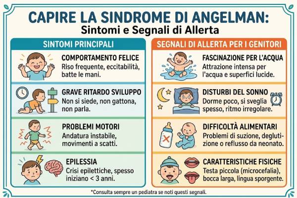 Infografica con i sintomi principali e i segnali di allerta