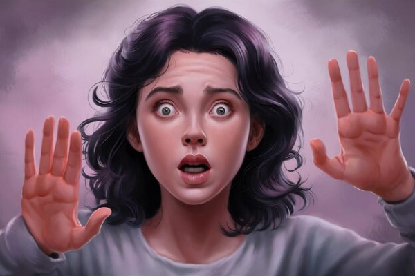 Persona che mostra gesti o movimenti involontari della mano