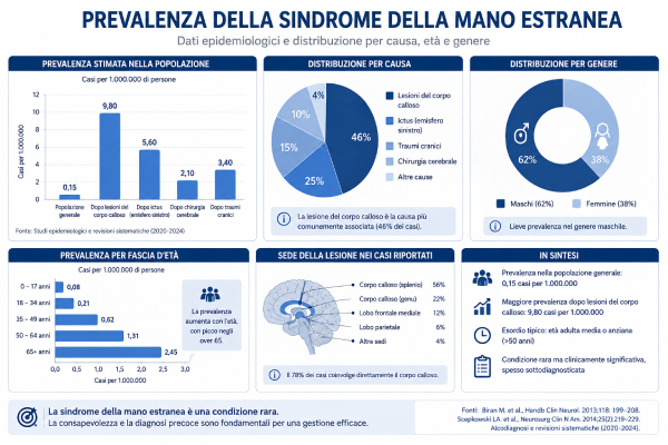 Grafici e diagrammi sulle statistiche del disturbo