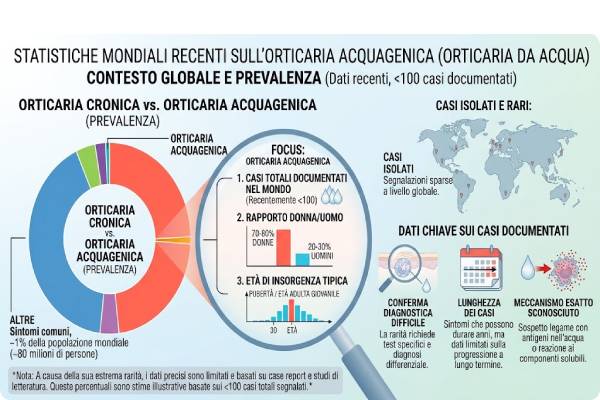 Dati statistici sulla diffusione dell’orticaria acquagenica nel mondo