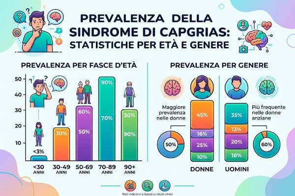 Dati statistici visivi sull'incidenza della sindrome di Capgras