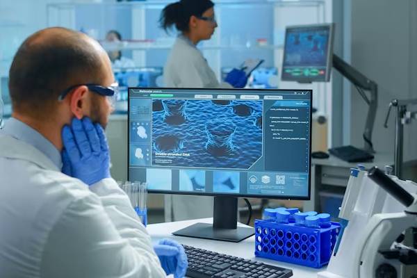 Ricercatori scientifici al lavoro su terapie innovative per condizioni neurologiche rare
